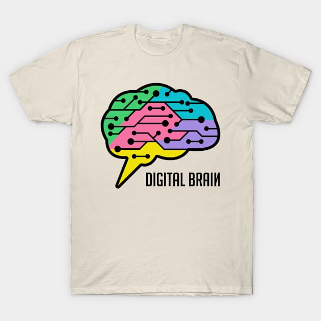 Digital Brain T-Shirt by Rayrock76